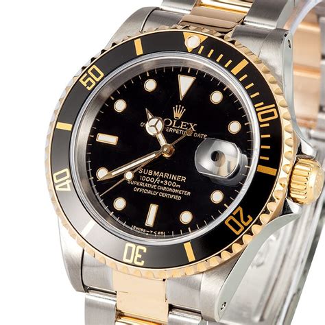 1988 gold rolex submariner black face stainless steel band price|vintage rolex submariner no date.